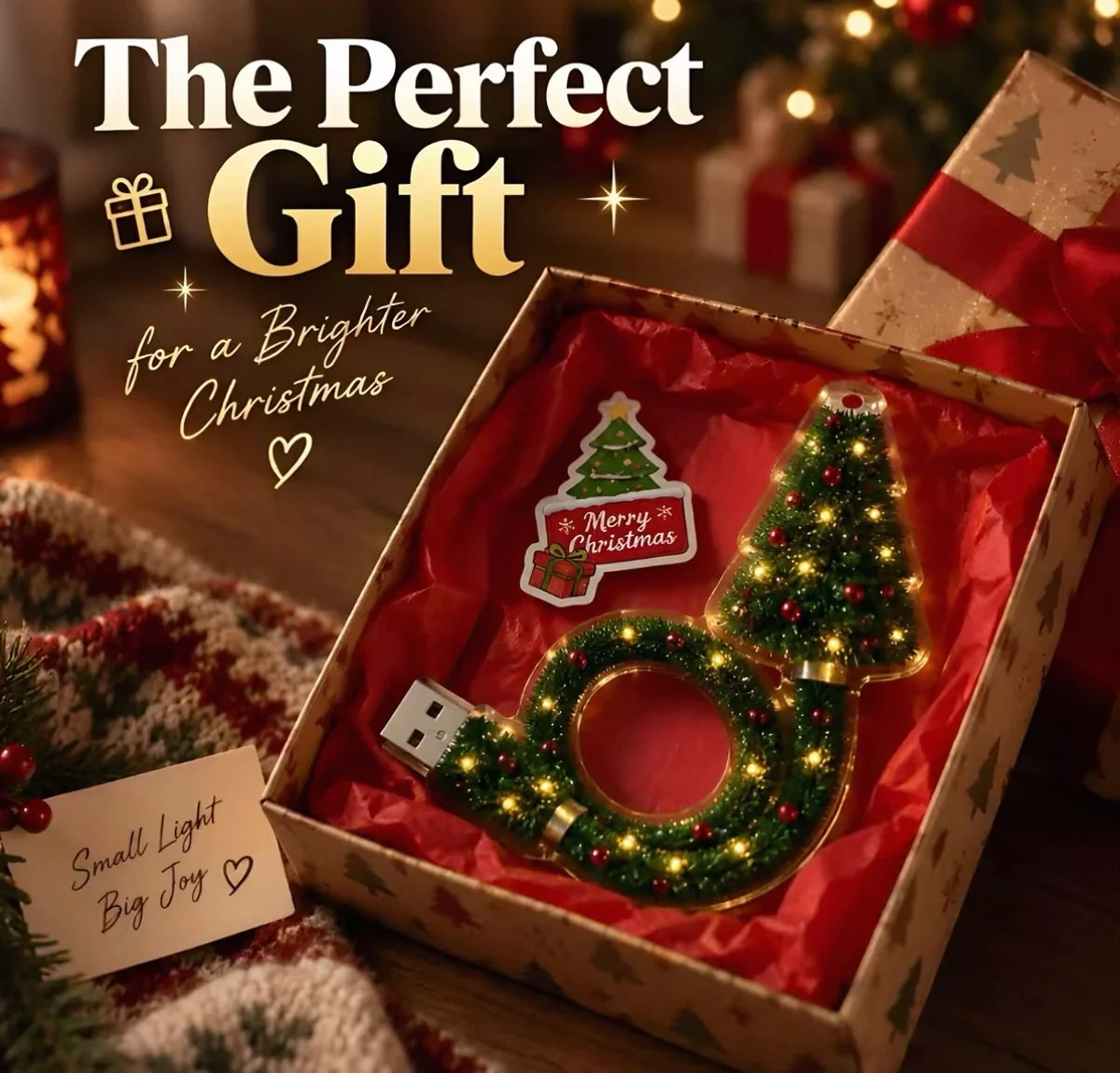 Christmas Tree Projector Light | USB Christmas Decoration